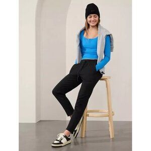 Athleta Cozy Karma Zip Sweatpants Black Medium